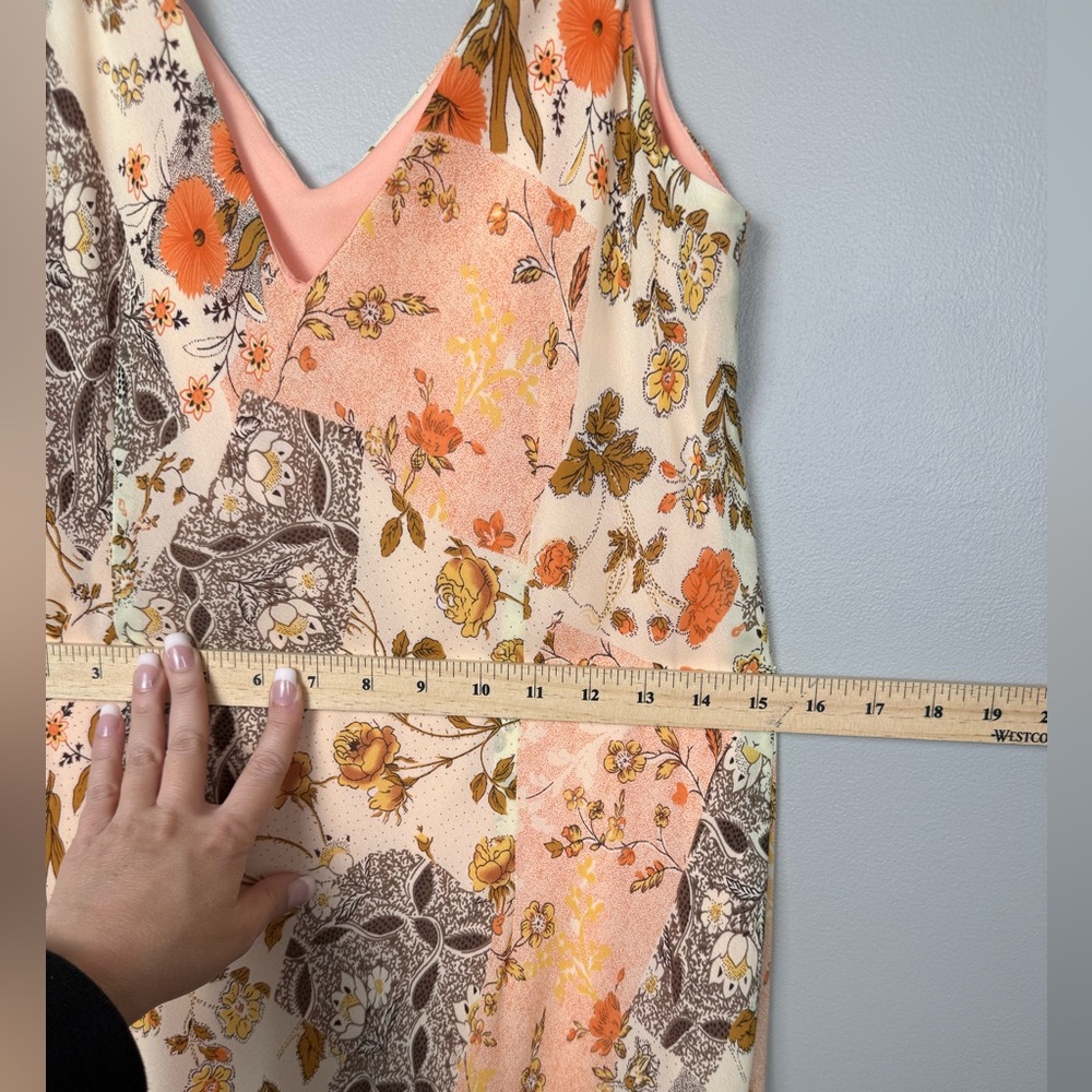 Vintage K‎ & Company Dress Floral Patchwork Ruffle Tiered Boho Maxi Y2K Size 12 - Picture 10 of 10